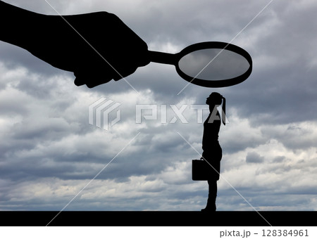 Concept of gender inequality and prejudice against women workers 128384961