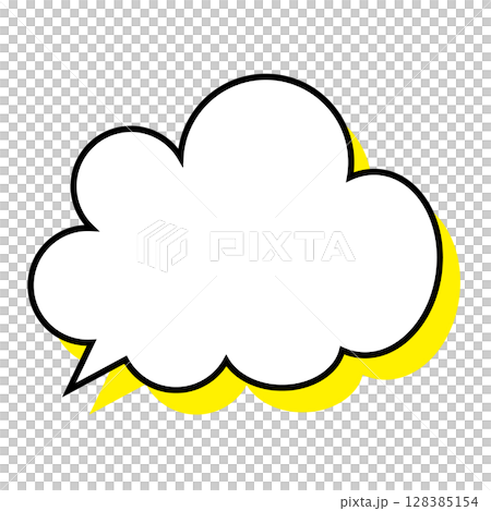 Simple speech bubble illustration - Fluffy 128385154