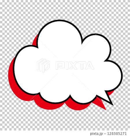 Simple speech bubble illustration - Fluffy 128385271