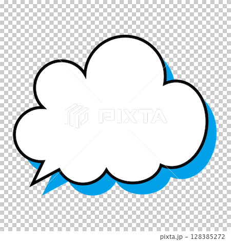 Simple speech bubble illustration - Fluffy 128385272