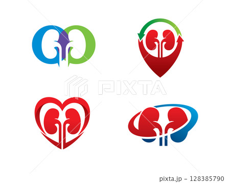 Kidney logo symbol or icon template vector 128385790