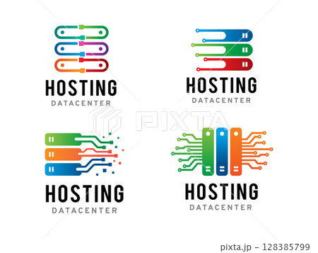 Hosting logo symbol or icon template vector 128385799