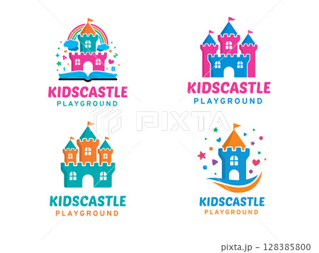 Kids Castle logo symbol or icon template 128385800