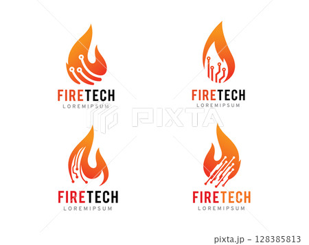Fire technology logo symbol or icon template Fire technology logo symbol or icon template 128385813