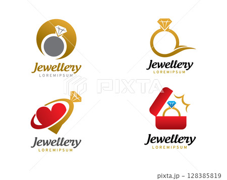 Jewellery logo symbol or icon template vector Jewellery logo symbol or icon template vector 128385819