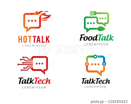Talk or Chat logo symbol or icon template 128385822