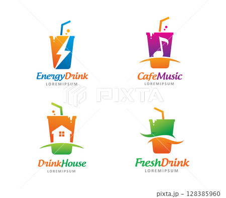 Drink logo symbol or icon template vector 128385960