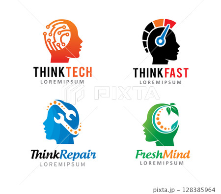 Think logo symbol or icon template Think logo symbol or icon template 128385964