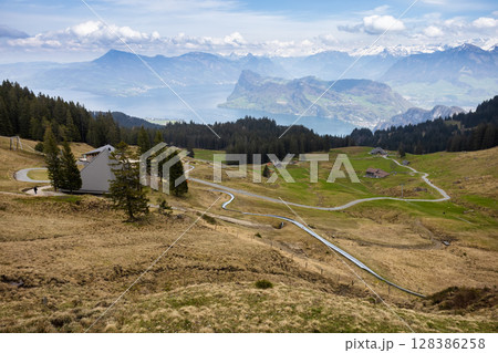 Grindelwald mountain village, Bernese Oberland, Switzerland. Grindelwald mountain village, Bernese Oberland, Switzerland. 128386258