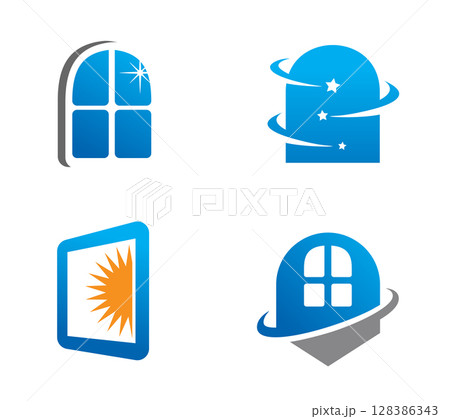 window logo template Illustrator Artwork window logo template Illustrator Artwork 128386343