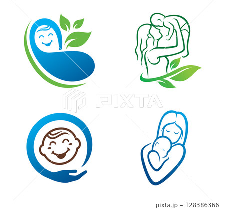 baby logo template Illustrator Artwork baby logo template Illustrator Artwork 128386366