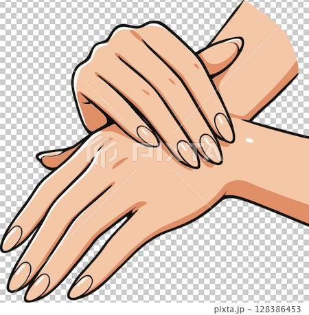 Beautiful hand illustration 128386453