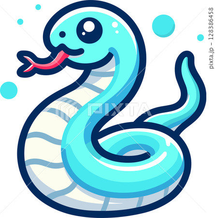 かわいい蛇のイラスト 128386458