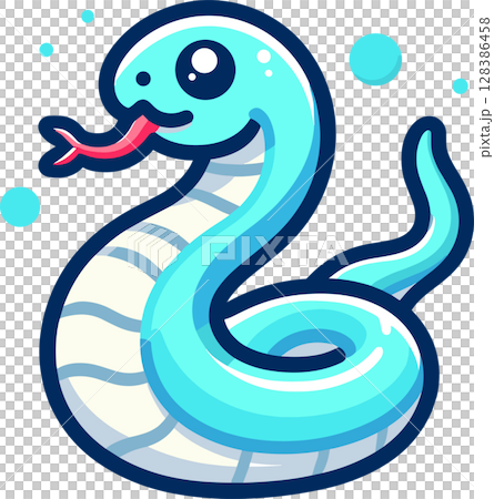 かわいい蛇のイラスト 128386458