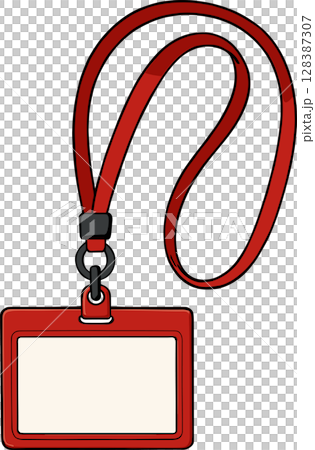 紅色頸帶的插圖 128387307