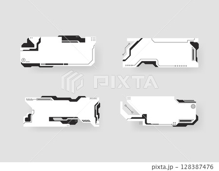 Futuristic interface ui elements. Futuristic HUD elements. Hud interface set. Vector illustration. Futuristic interface ui elements. Futuristic HUD elements. Hud interface set. Vector illustration. 128387476