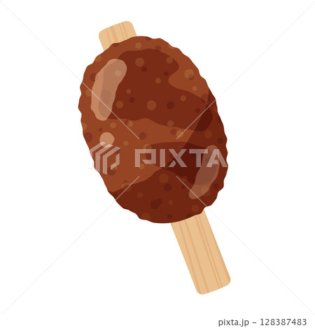 かわいい五平餅のイラスト素材 かわいい五平餅のイラスト素材 128387483