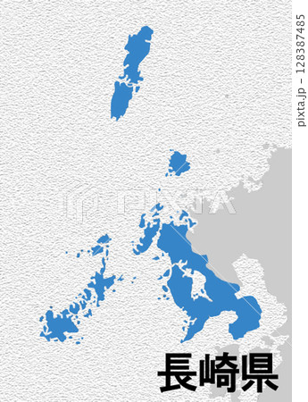 日本地図 長崎県 日本地図 長崎県 128387485