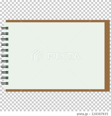 Spiral sketchbook illustration on white background Vector material Spiral sketchbook illustration on white background Vector material 128387635