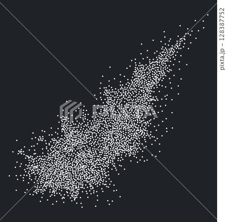 Flowing white dotted particles flame Flowing white dotted particles flame 128387752
