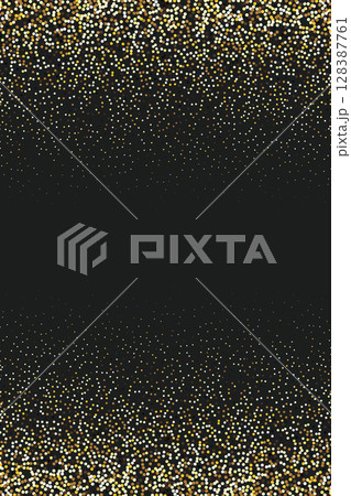 Golden Confetti Background Celebration Design 128387761