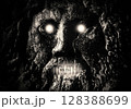Stone face with glowing eyes and the word TRUTH illuminated in its mouth 128388699