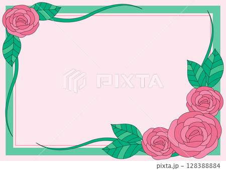 bunch rose frame 128388884