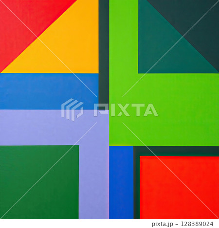 Colorful abstract artwork featuring geometry and symmetry. Colorful abstract artwork featuring geometry and symmetry. 128389024