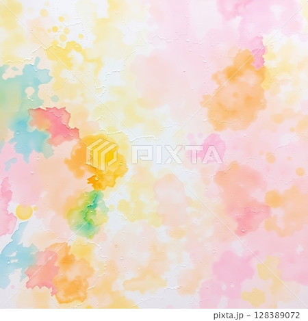 Modern art with colorful watercolor ink spread and flow. 128389072