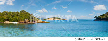 View from Ksamil beach, Albania. 128389374