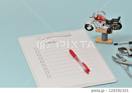 バイク保険 点検 車検 新車中古車販売 買取イメージ 128392101