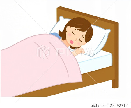 女性　不眠　アイコン 128392712