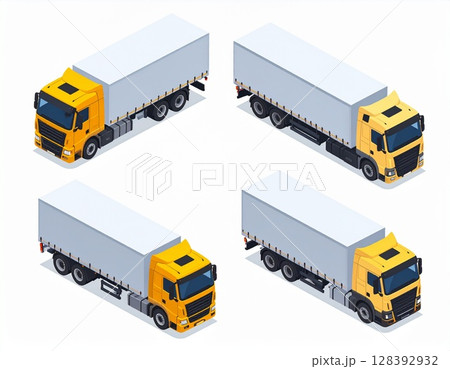 アイソメトリック　トラック 128392932