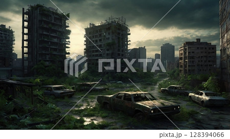 100年後の朽ちた地球に佇む謎の異形生命体の記録 128394066