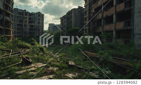 100年後の朽ちた地球に佇む謎の異形生命体の記録 128394082