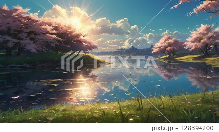 澄み渡る空と風が織りなす、幻想と癒しのデジタル風景詩 128394200