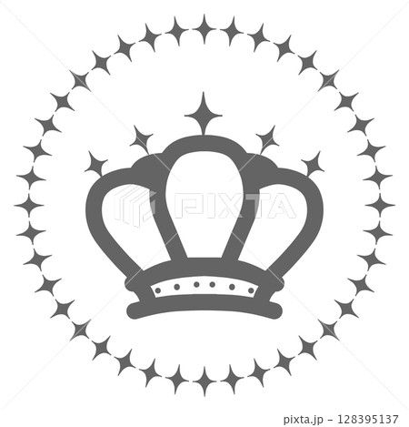 グレーの王冠のシンプルなランキングアイコン 128395137
