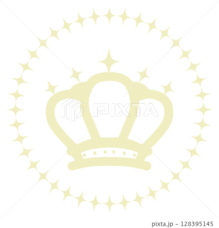 薄い黄色の王冠のシンプルなランキングアイコン 128395145