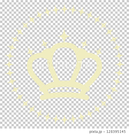 薄い黄色の王冠のシンプルなランキングアイコン 128395145
