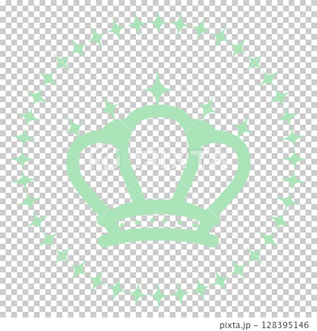薄い緑の王冠のシンプルなランキングアイコン 128395146