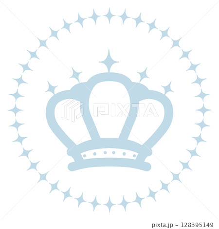 薄い水色の王冠のシンプルなランキングアイコン 128395149