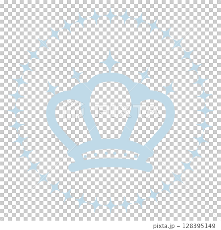 薄い水色の王冠のシンプルなランキングアイコン 128395149