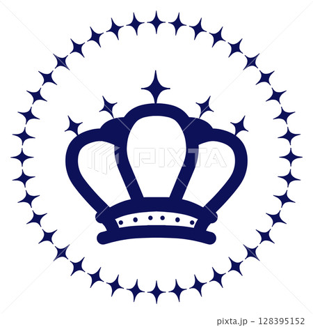 濃い青い王冠のシンプルなランキングアイコン 濃い青い王冠のシンプルなランキングアイコン 128395152