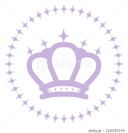 薄い紫の王冠のシンプルなランキングアイコン 128395154