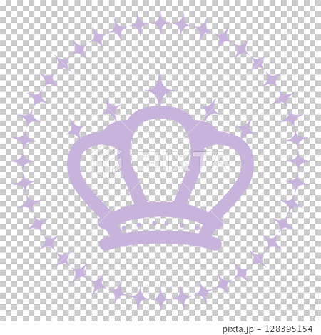 薄い紫の王冠のシンプルなランキングアイコン 128395154