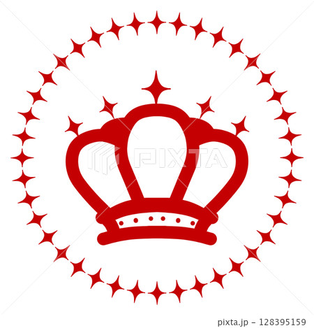 赤い王冠のシンプルなランキングアイコン 128395159