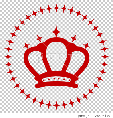 赤い王冠のシンプルなランキングアイコン 128395159