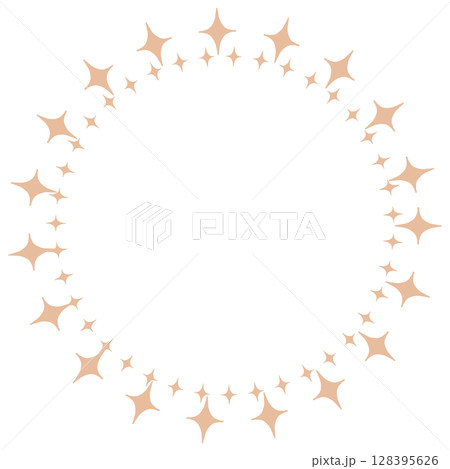 薄いオレンジ色のダイヤの丸いフレーム 薄いオレンジ色のダイヤの丸いフレーム 128395626