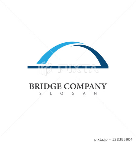 bridge logo vector design template 128395904