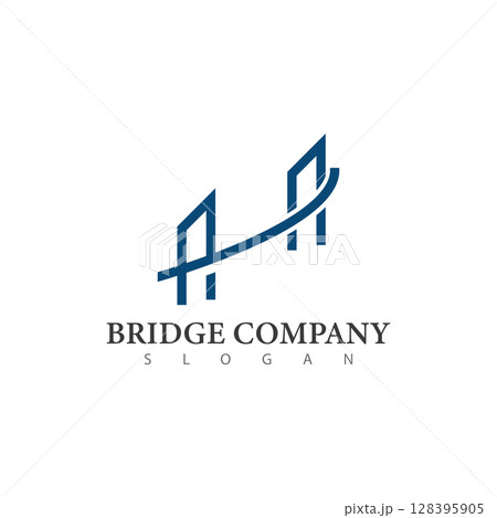 bridge logo vector design template 128395905